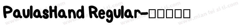 PaulasHand Regular字体转换